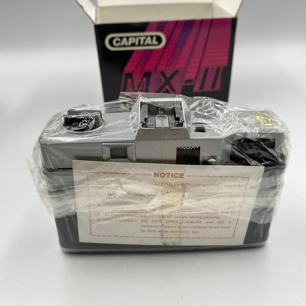 Capital MX-III 35mm Film Camera Brand New Open‎ Box with Case Hot Shoe Strap